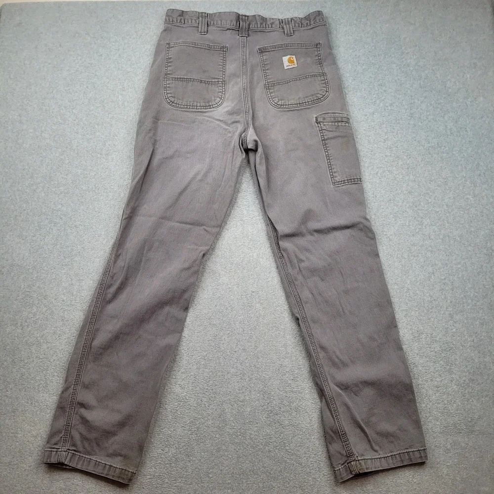 Carhartt Work Pants Mens 34x34 Gray Rugged Flex Relaxed Fit 102291-039